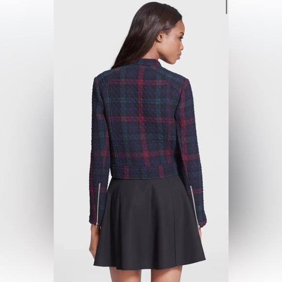 PRETTY LITTLE LIARS SPENCER Elizabeth & James Patti' Plaid Quilted Moto Jacket - Picture 2 of 12